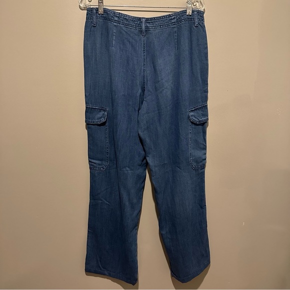 Rewash Brand Cargo Jeans Womens Juniors Size 9 Flowy Wide Leg Lightweight Baggy - Picture 6 of 8